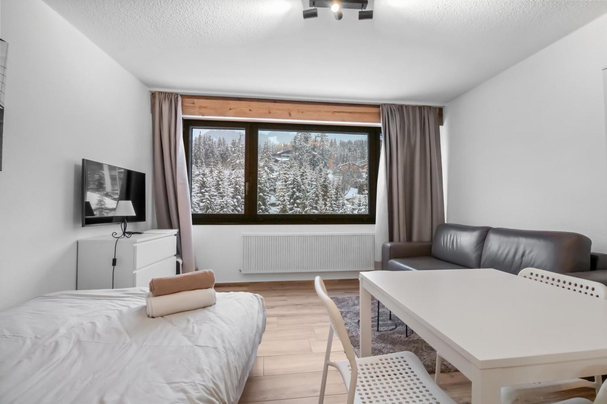 Studio Cosy Au Centre De 크란스몬타나 외부 사진